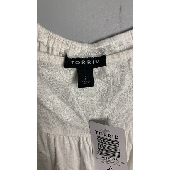 NWT Torrid Knit Square Neck Eyelet Top 2X - Picture 10 of 11